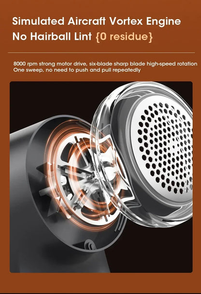 Electric Lint Remover with LED Display – USB Rechargeable Fabric Shaver for Clothes & Sweaters