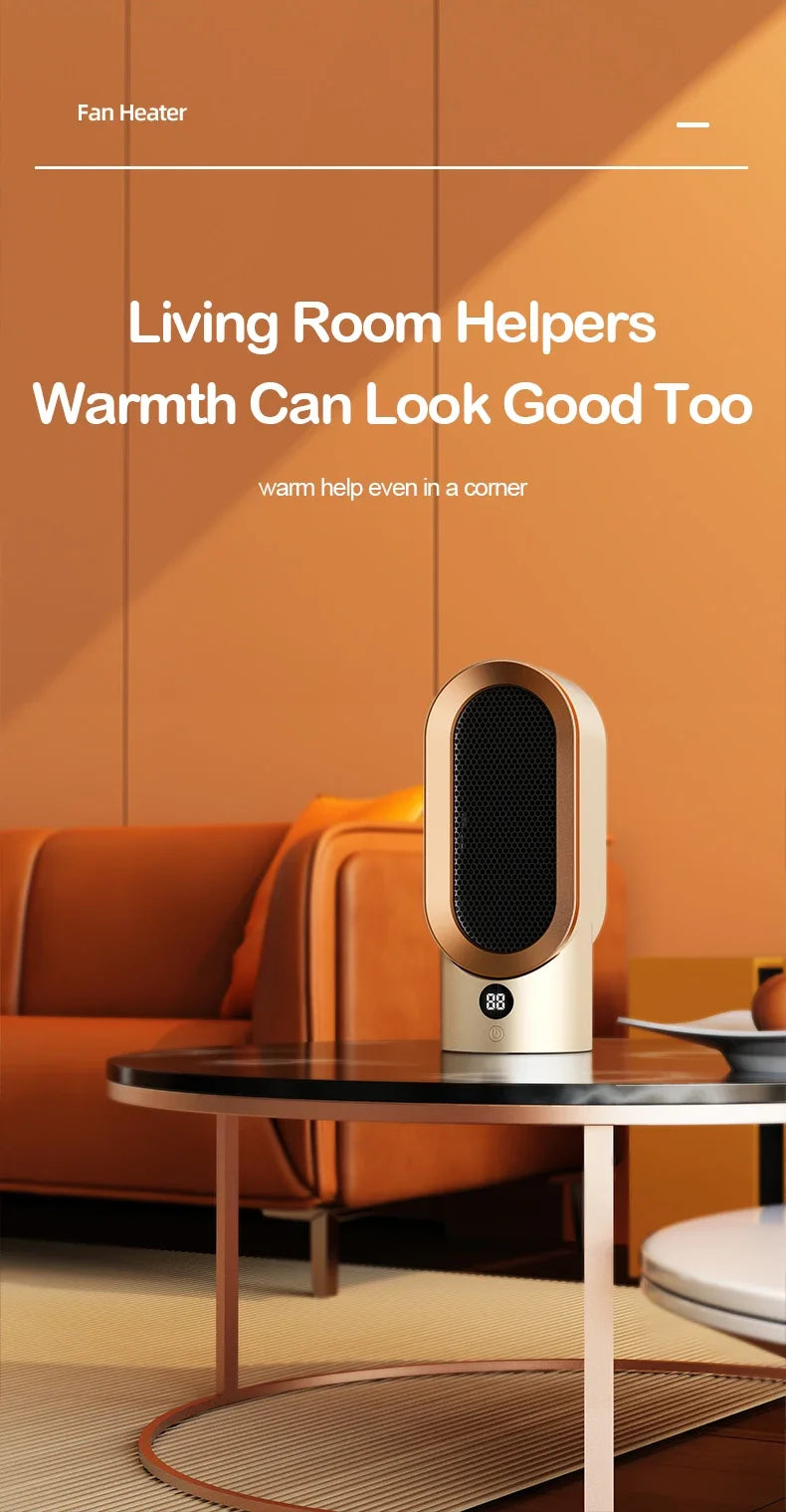 Hot selling warm air blower, office desktop heater, ceramic PTC household electric heater, small quick heating