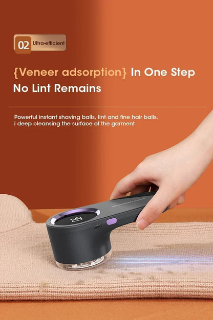 Electric Lint Remover with LED Display – USB Rechargeable Fabric Shaver for Clothes & Sweaters