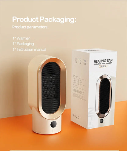 Hot selling warm air blower, office desktop heater, ceramic PTC household electric heater, small quick heating