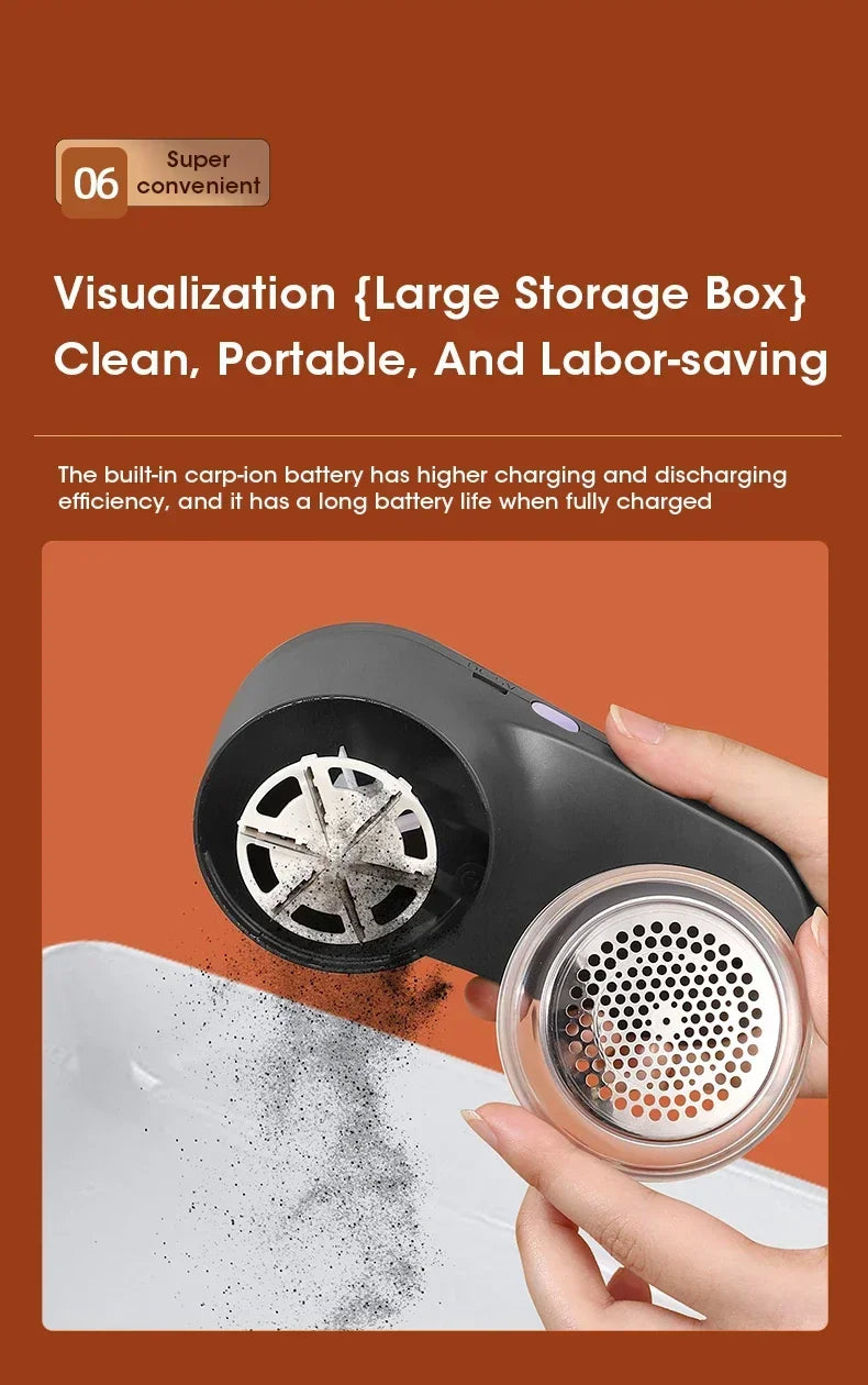 Electric Lint Remover with LED Display – USB Rechargeable Fabric Shaver for Clothes & Sweaters