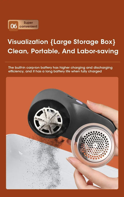 Electric Lint Remover with LED Display – USB Rechargeable Fabric Shaver for Clothes & Sweaters