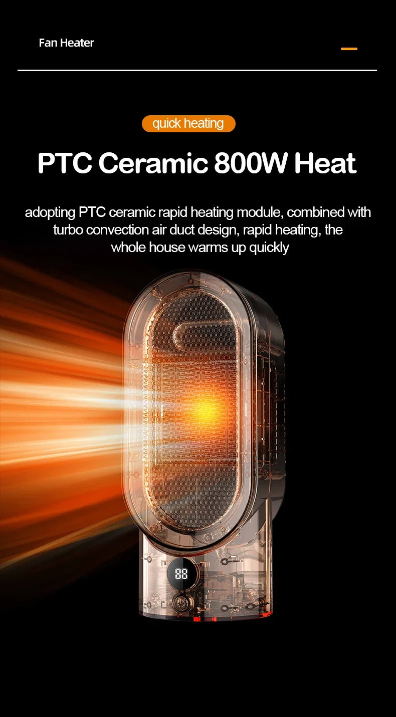 Hot selling warm air blower, office desktop heater, ceramic PTC household electric heater, small quick heating