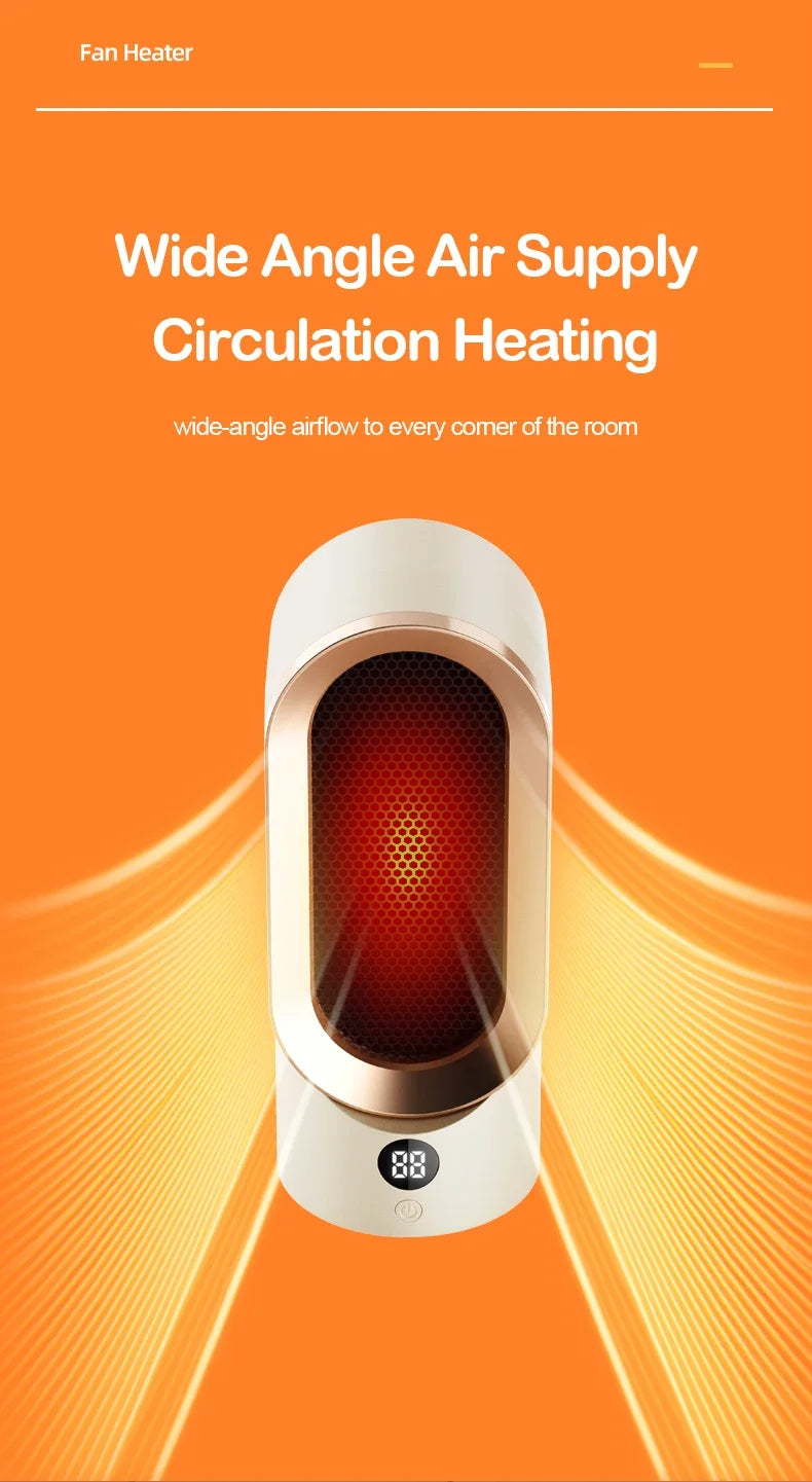 Hot selling warm air blower, office desktop heater, ceramic PTC household electric heater, small quick heating