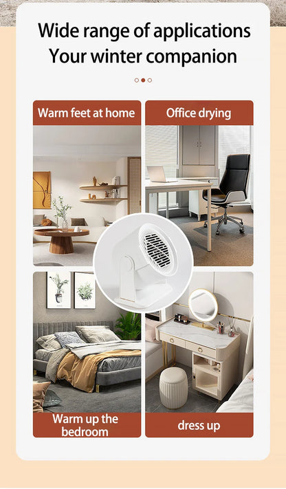 Portable Electric Mini Desktop Heater – Mini Space Heater for Home, Office & Foot Warming