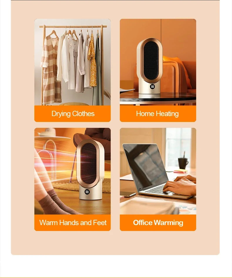 Hot selling warm air blower, office desktop heater, ceramic PTC household electric heater, small quick heating