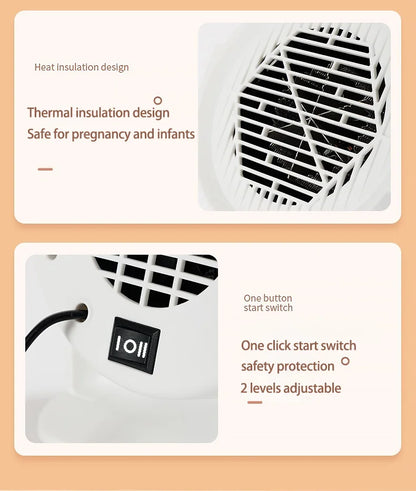 Portable Electric Mini Desktop Heater – Mini Space Heater for Home, Office & Foot Warming