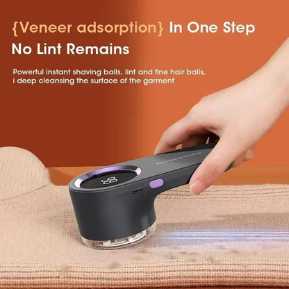 Electric Lint Remover with LED Display – USB Rechargeable Fabric Shaver for Clothes & Sweaters