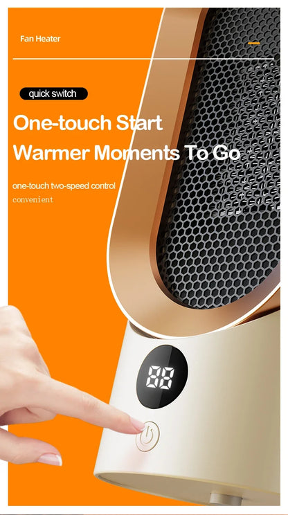 Hot selling warm air blower, office desktop heater, ceramic PTC household electric heater, small quick heating