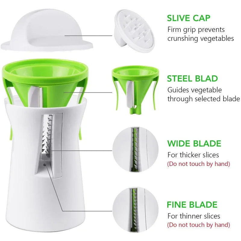 Heavy Duty Vegetable Spiralizer – Spiral Slicer & Zucchini Noodle Maker for Healthy Pasta & Veggie Spaghetti