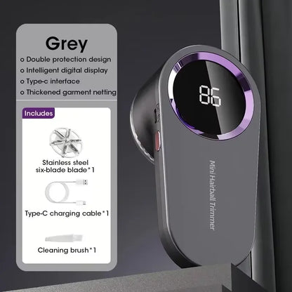 Electric Lint Remover with LED Display – USB Rechargeable Fabric Shaver for Clothes & Sweaters